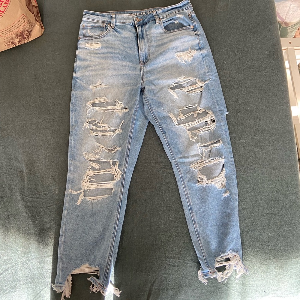 American Eagle Distressed Mom Jean